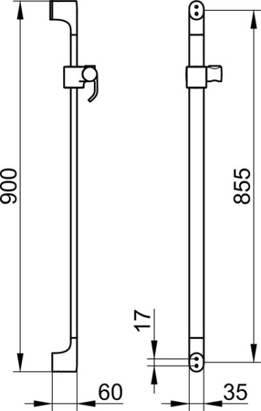 Душевая штанга Keuco Edition 400, 51585010900