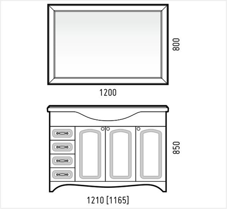 Зеркало (120х80) Corozo Классика 120 SD-00000269