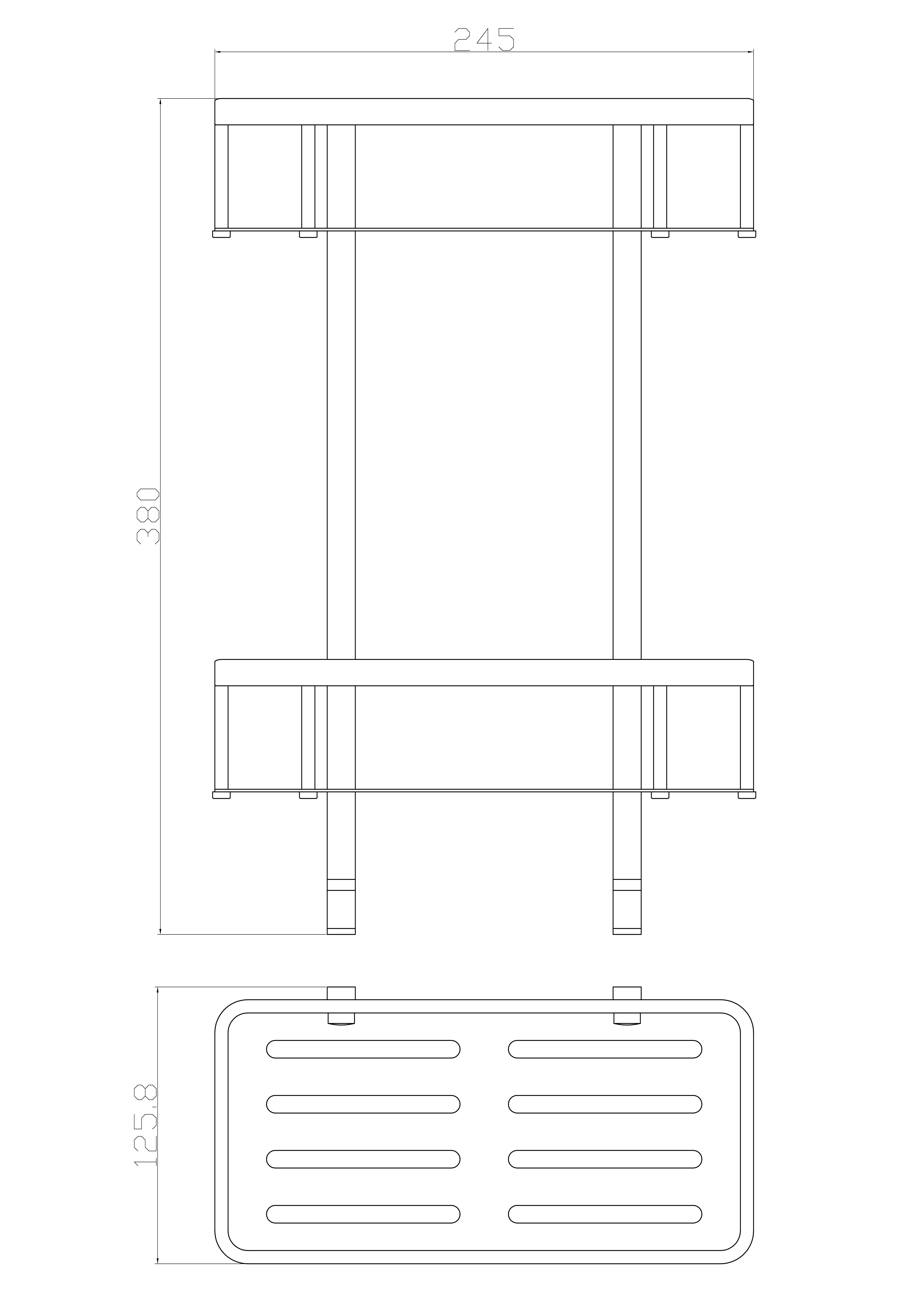 Полка для ванной 2-х ярусная WONZON & WOGHAND, хром WW-4141
