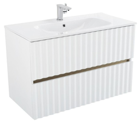 База под раковину Art&Max Еlegant AM-ELEGANT-900-2C-SO-BM-LED Белый матовый