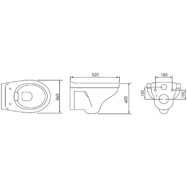 Унитаз Berges Wasserhaus Albit S Rimless 082147