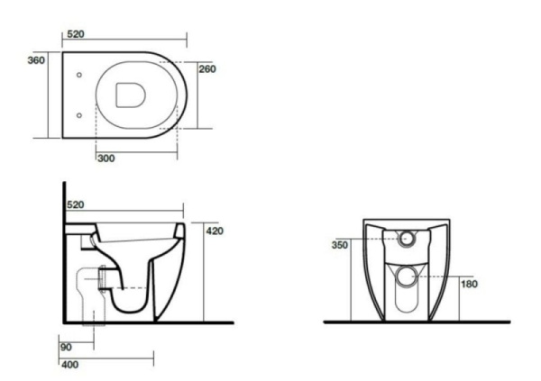 Унитаз напольный Kerasan Flo 311401