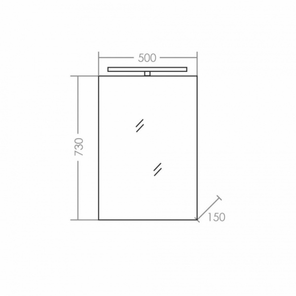 Зеркальный шкаф (50х73)  СаНта Стандарт 50 113015
