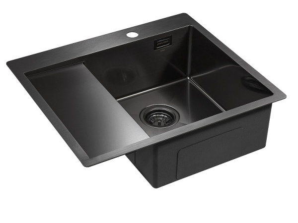 Кухонная мойка Paulmark Alster PM825951-GMR вороненая сталь правая