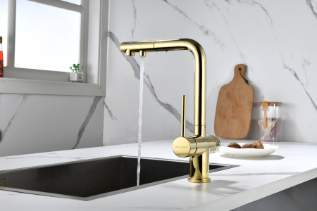 Смеситель для кухни с подключением к фильтру  Paulmark Serpentine Se213222-G