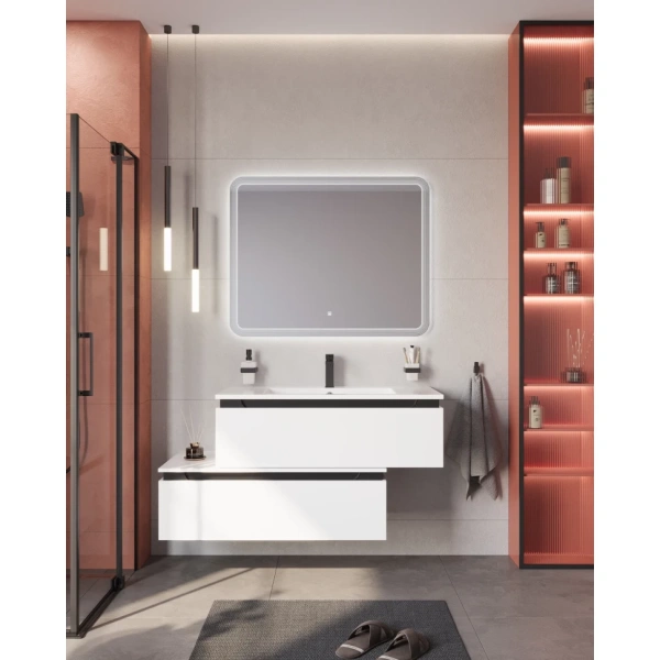 Тумба под раковину Cezares SLIDER-1000-1C-SO-BO Bianco Opaco