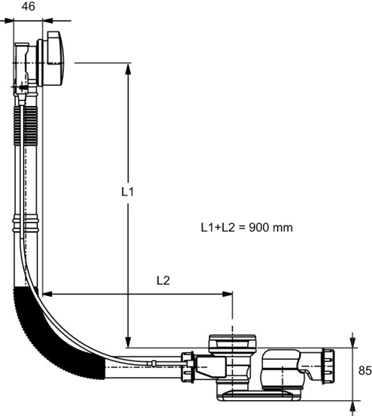 Слив-перелив Jacob Delafon E6D124-CP