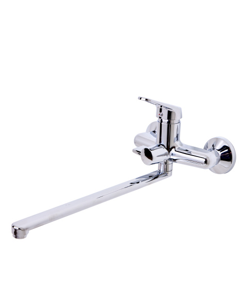 Смеситель для ванны однорычажный полимерный универсальный с душевым набором OneLife P11-218cr  хром