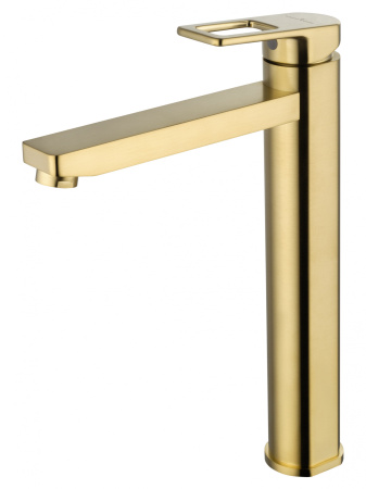 Смеситель для раковины высокий WONZON & WOGHAND FRAME, брашированное золото WW-88239010- BG