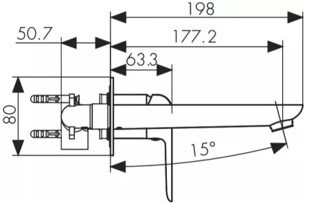 Смеситель для раковины  KAISER Glory (69311)