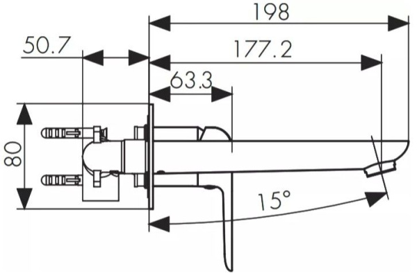 Смеситель для раковины  KAISER Glory (69311)