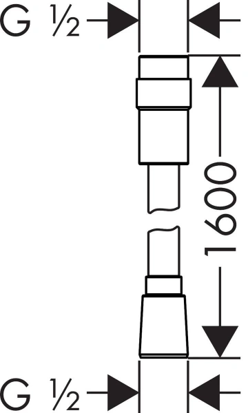 Шланг для душа с регулировкой напора воды Hansgrohe Isiflex 28248000