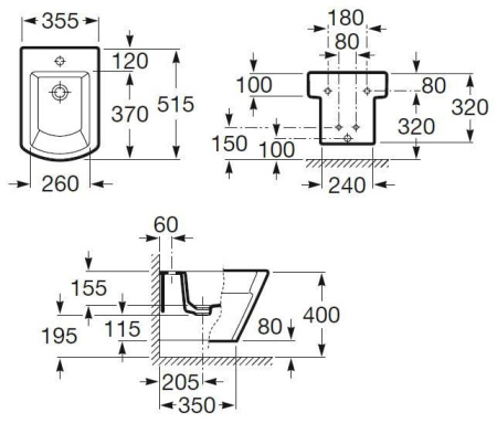 Биде подвесное Roca Hall  357625000