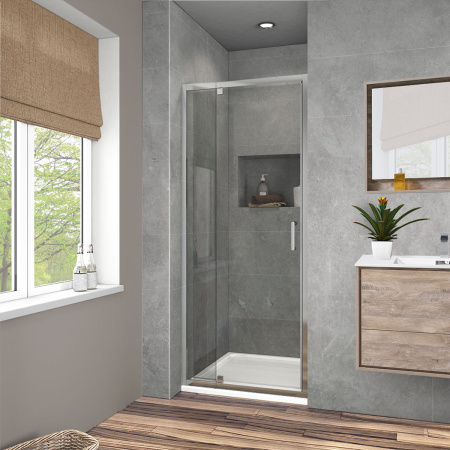 Душевая дверь Vincea Intra VDP-1I9010CL,  (100х190)  хром, стекло прозрачное