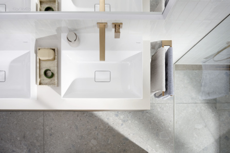 Смеситель для раковины встраиваемый Hansgrohe Metropol 32526140 шлифованная бронза
