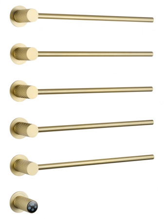 Полотенцесушитель электрический встраиваемый WONZON & WOGHAND MÜNCHEN, брашированное золото WW-A355-BG