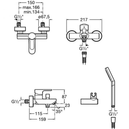 Смеситель для ванны Roca L20 5A0109C02