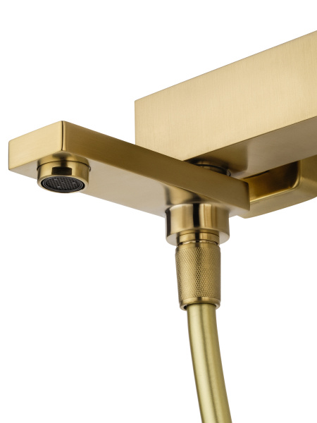 Смеситель для ванны с душем WONZON & WOGHAND CUBE, брашированное золото WW-88639016- BG