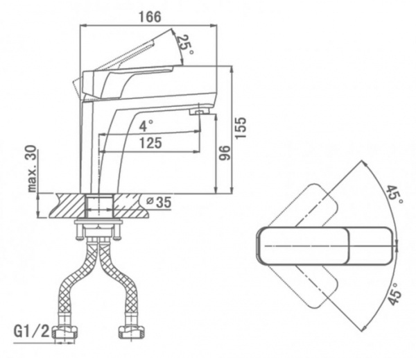 Смеситель для раковины D&K Berlin Kunste DA1432113
