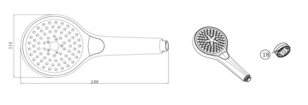 Лейка для душа VILLEROY&BOCH Embrace PLUS 69-0500693