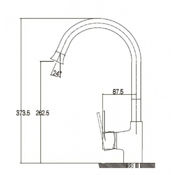 Смеситель для кухонной мойки  KAISER Guss (68044)