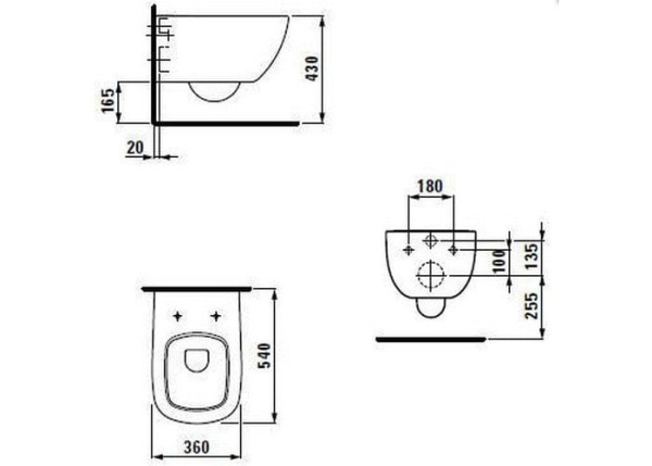 Унитаз подвесной Laufen Palomba 8.2080.1.400.000.1