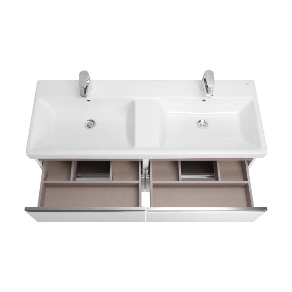 Тумба под раковину Roca The Gap 120 белый глянец 4 ящика ZRU9307637