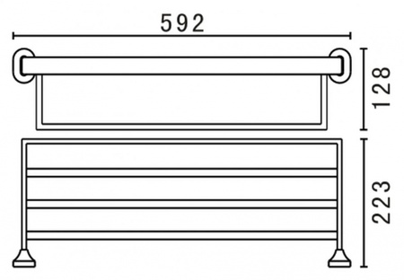 Полка для полотенец Art&Max AM-E-4022B