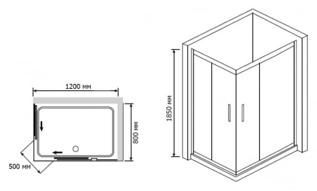 Душевой угол 80х120х185 RGW CL-42 04094282-51