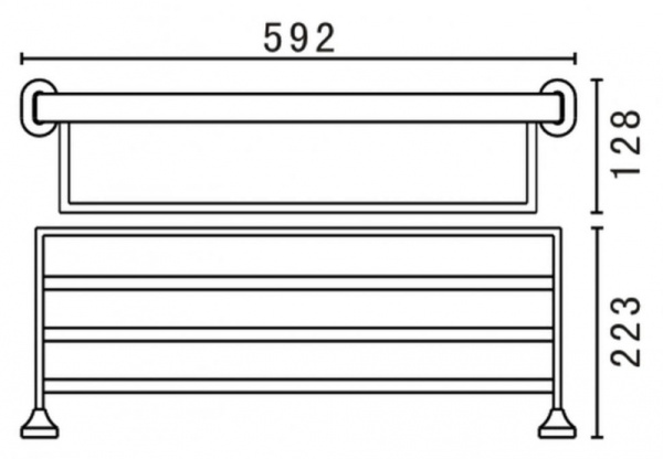 Полка для полотенец Art&Max AM-E-4022B