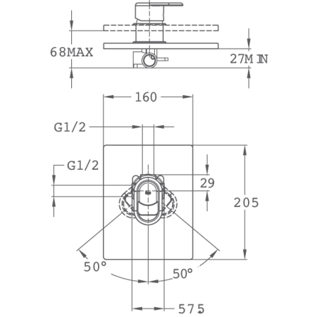 Смеситель для душа Teka Nexos 662410200