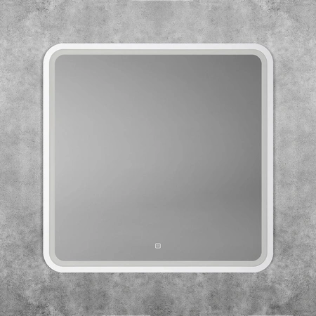 Зеркало с подсветкой Art&Max GENOVA AM-Gen-800-800-DS-F-White сенсорным выключателем