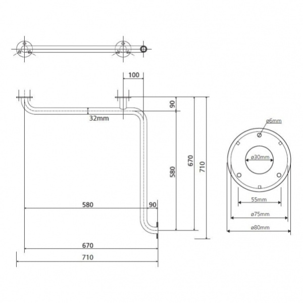 Поручень для душа Bemeta Help 301102032