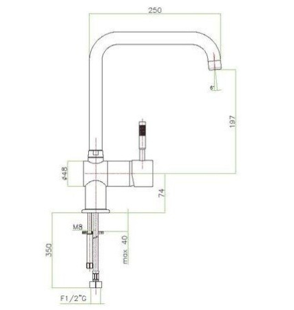 Смеситель для кухни Fiore Xenon 44WH5461 белый