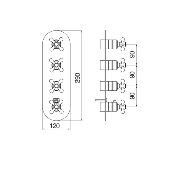 Смеситель для душа Nobili Grazia GRC5103BR