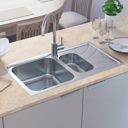 Кухонная мойка, нержавеющая сталь iddis Arro ARR78SXi77, сталь 
