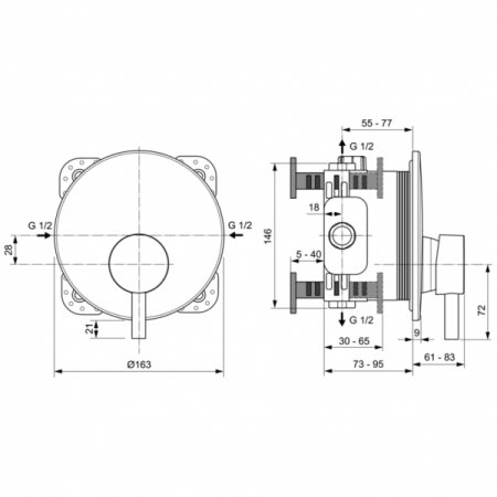 Cмеситель для душа Ideal Standard CERALINE A7388AA