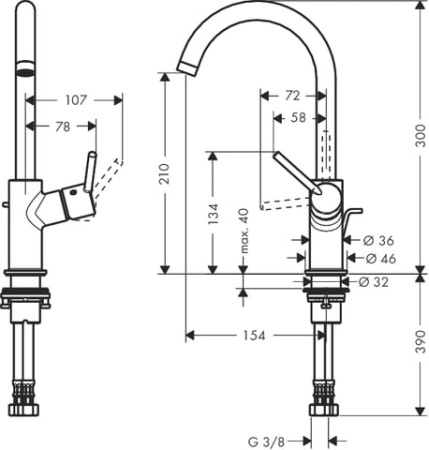 Смеситель для раковины Hansgrohe Talis S² 32084000
