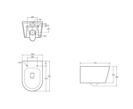 Унитаз подвесной безободоквый Aquatek Оберон AQ1365T-00 микролифт