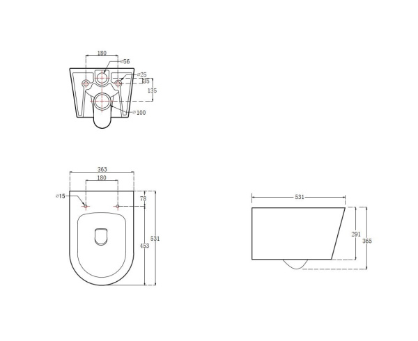 Комплект унитаз с инсталляцией Aquatek Оберон T