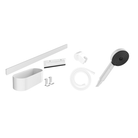 Душевой набор Hansgrohe Wallstoris 3jet Activation EcoSmart 24291700 белый матовый 