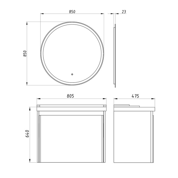 Тумба под раковину ASB-Mebel Бьянка 80 (80141)