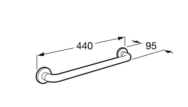 Прямой поручень для ванны Roca Hotels 816394001