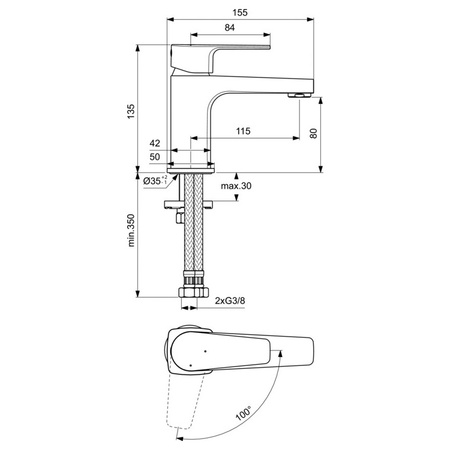 Смеситель для раковины Ideal Standard Cerafine D BC683AA, хром