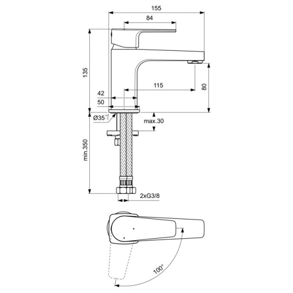 Смеситель для раковины Ideal Standard Cerafine D BC683AA, хром