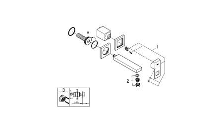 Смеситель для раковины GROHE Eurocube 19895 DC0 (19895DC0) суперсталь