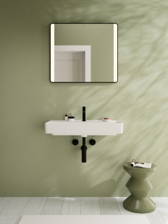 Смеситель для раковины с донным клапаном Hansgrohe Rebris S 72517670 черный матовый