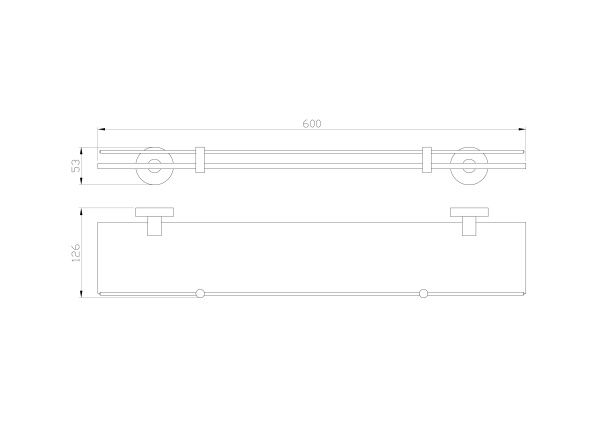Стеклянная полка для ванной WONZON & WOGHAND EASY, хром WW-8127