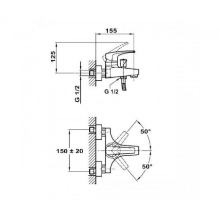 Смеситель для ванны TEKA MB2 4012102 (40.121.02)