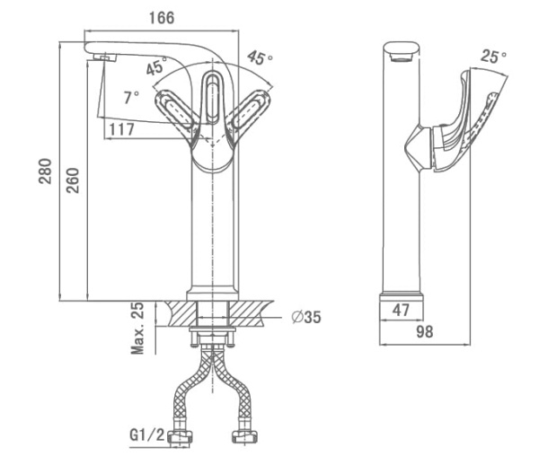 Смеситель для раковины D&K DA1372001